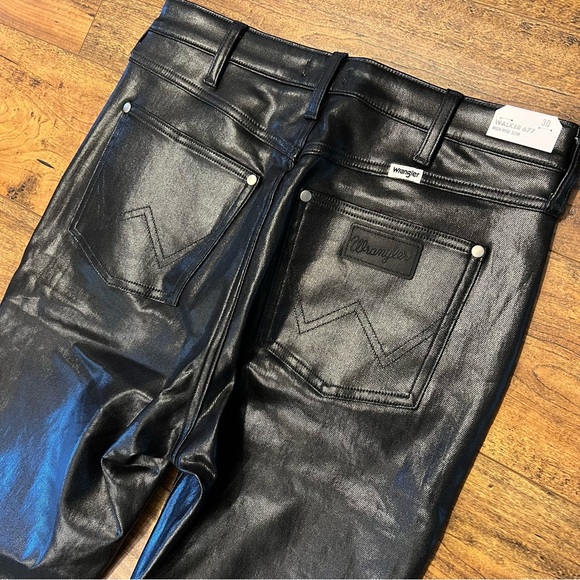 WRANGLER Walker Coated High Rise Slim Straight Leg Jeans Size 30 NWT - Picture 7 of 8